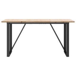 Walplus Dining Table O-Frame 140X80X75.5 Cm Solid Wood Pine And Steel - thumbnail 4