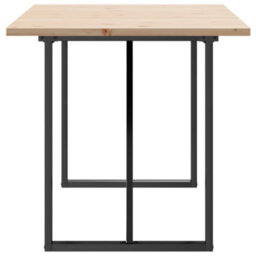 Walplus Dining Table O-Frame 140X80X75.5 Cm Solid Wood Pine And Steel - thumbnail 5