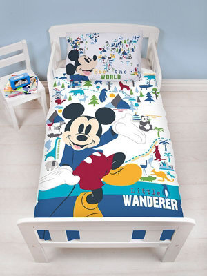 Disney Mickey Mouse Wanderer Junior Duvet Cover And Pillowcase Set - image 1