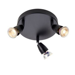 Luminosa Lighting Luminosa Amalfi Ceiling Spotlight Clusters 3 Light Matt Black Paint - thumbnail 3