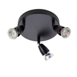 Luminosa Lighting Luminosa Amalfi Ceiling Spotlight Clusters 3 Light Matt Black Paint - thumbnail 4