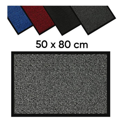 Barrier Mat 50 X 80 Cm Silver  Anti-Slip Waterproof Door Mat - image 1
