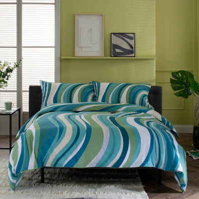 Deyongs Smith Wave 100% Cotton Duvet Cover Set Soft, Breathable & Stylish Bedding - image 1