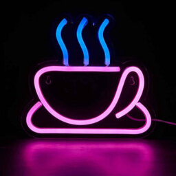 Led Neon Coffee Cup Sign ,usb Powered Night Light For Wall And Room Decor - thumbnail 4