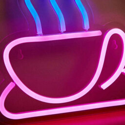 Led Neon Coffee Cup Sign ,usb Powered Night Light For Wall And Room Decor - thumbnail 3