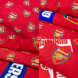 Nal Fc Gunners Reversible Crest Duvet Set Multicoloured (Double) - thumbnail 5