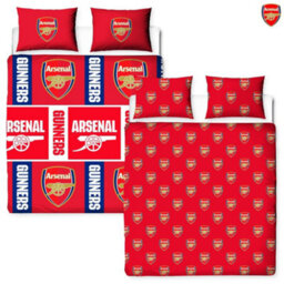 Nal Fc Gunners Reversible Crest Duvet Set Multicoloured (Double) - thumbnail 4