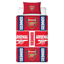 Nal Fc Gunners Reversible Crest Duvet Set Multicoloured (Double)