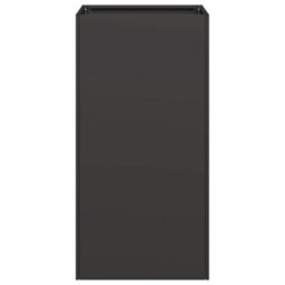 Berkfield Planter Black 40X40X80 Cm Cold-Rolled Steel - thumbnail 4