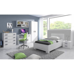 Arte White Chest Of Drawers H930mm W800mm D400mm - Grey Handles For Modern Kids' Rooms - thumbnail 2