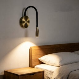 Amorly Bedside Reading Wall Light Adjustable Hose Wall Lamp With Switch 360 Rotating 3W - 3000K Bedroom Wall Lamps,antique Bronze - thumbnail 2