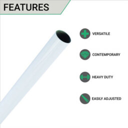 Eai - Hanging Wardobe Rail - 1219mm X 25mm - White - thumbnail 2