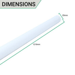 Eai - Hanging Wardobe Rail - 1219mm X 25mm - White - thumbnail 3