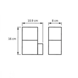CGC Lighting Cgc Dark Grey & White Cube Outdoor Garden Porch Patio Wall Light - thumbnail 5