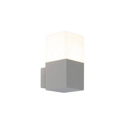CGC Lighting Cgc Dark Grey & White Cube Outdoor Garden Porch Patio Wall Light - thumbnail 2