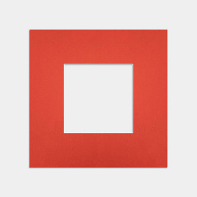 Ak Frames 10X10 Poppy Red Picture Mounts To Fit 5X5 Aperture Size - Mount Board Only (No Frame Included) - image 1