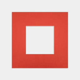 Ak Frames 10X10 Poppy Red Picture Mounts To Fit 5X5 Aperture Size - Mount Board Only (No Frame Included) - thumbnail 1