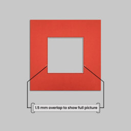 Ak Frames 10X10 Poppy Red Picture Mounts To Fit 5X5 Aperture Size - Mount Board Only (No Frame Included) - thumbnail 4