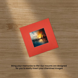 Ak Frames 10X10 Poppy Red Picture Mounts To Fit 5X5 Aperture Size - Mount Board Only (No Frame Included) - thumbnail 5