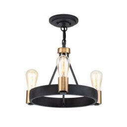Luminosa Lighting Luminosa Hinkley Silas Cylindrical Pendant Ceiling Light Aged Zinc & Heritage Brass - thumbnail 5