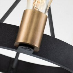 Luminosa Lighting Luminosa Hinkley Silas Cylindrical Pendant Ceiling Light Aged Zinc & Heritage Brass - thumbnail 3
