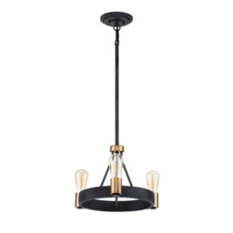 Luminosa Lighting Luminosa Hinkley Silas Cylindrical Pendant Ceiling Light Aged Zinc & Heritage Brass - thumbnail 4