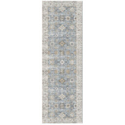 Yellow Bordered Floral Rug For Bedroom, & Living Room, 7mm Thick Stain-Resistant Traditional Rug - 160Cm X 230Cm - thumbnail 2
