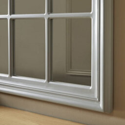 The Online Mirror Shop Window Mirror Cambridge Rectangular Shape With Grey Frame  For Hanging In Living Room- H 120Cm X W 80Cm X D 4Cm - thumbnail 3