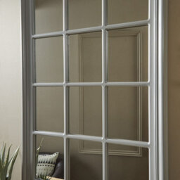 The Online Mirror Shop Window Mirror Cambridge Rectangular Shape With Grey Frame  For Hanging In Living Room- H 120Cm X W 80Cm X D 4Cm - thumbnail 4