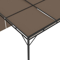 Walplus Garden Gazebo With Side Curtain 3X3X2.25 M Taupe - thumbnail 8