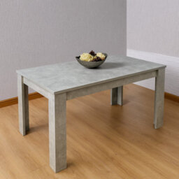 Kosy Koala Modern Stone Grey Effect Dining Table Set With 4 Grey Plastic Chairs Dining Room Furniture - thumbnail 3