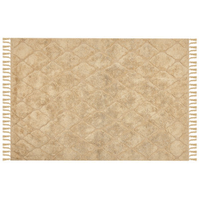 Beliani Rug Sanliurfa Sand Beige 160 X 230 Cm Cotton - image 1