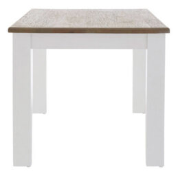Orsina Oak Top White Dining Table, Geometric 4 Legs Dining Room Table For Home, Oak Dining Table With Brown Top - thumbnail 4