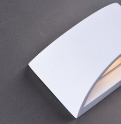 Harper Living Pack Of 2 White Art Deco Medium Plaster Indoor Wall Light (12 X 20 X 8.5Cm) - thumbnail 3