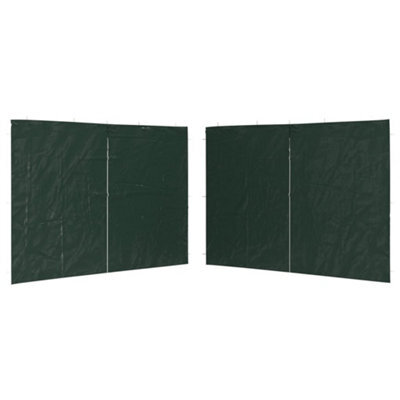 Walplus Party Tent Garden Gazebo Canopy Sidewall 2 Pcs With Zipper Pe Green - image 1