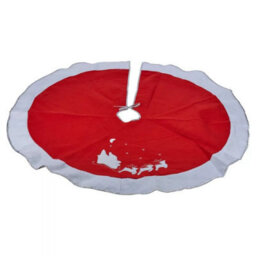 Urbn-Living Sleigh Design - 120Cm Santa & Reindeer Christmas Tree Skirt - thumbnail 2