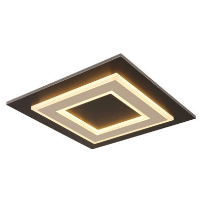 Luminosa Lighting Luminosa Jayden 32Cm Integrated Led Semi Flush Ceiling Light Matt Black Led 3000K - image 1
