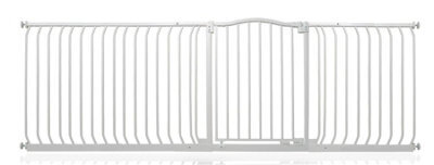 Safetots Curved Top Safety Gate, 225Cm - 234Cm, Matt White, Pressure Fit Stair Gate - image 1
