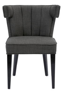 Orsina Fabric Upholstered Grey Plyester Dining Chair, Elegant Breakfast Room Chairs, High Back Dining Chair - image 1