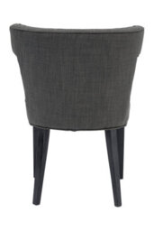 Orsina Fabric Upholstered Grey Plyester Dining Chair, Elegant Breakfast Room Chairs, High Back Dining Chair - thumbnail 4