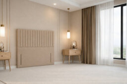 "Nexus Amalfi Plush Divan, Pebble, 54"" Headboard, 2 Drawers Same Side, Open Coil Mattress, Double" - thumbnail 8