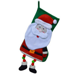 Samuel Alexander 40Cm Christmas Stocking Hanging Decoration In 3D Santa Design - thumbnail 3