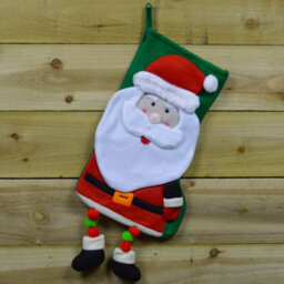 Samuel Alexander 40Cm Christmas Stocking Hanging Decoration In 3D Santa Design - thumbnail 2