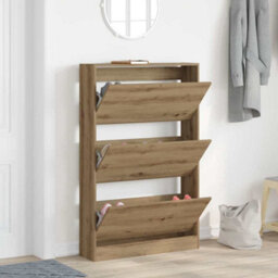 Walplus Shoe Cabinet Artisan Oak 80 X 21 X 125.5 Cm Engineered Wood - thumbnail 4