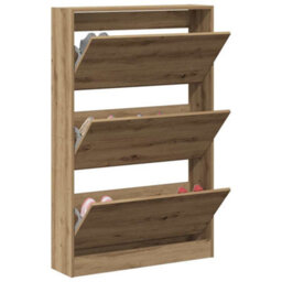 Walplus Shoe Cabinet Artisan Oak 80 X 21 X 125.5 Cm Engineered Wood - thumbnail 3