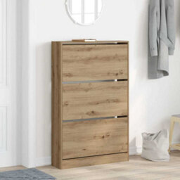 Walplus Shoe Cabinet Artisan Oak 80 X 21 X 125.5 Cm Engineered Wood - thumbnail 1