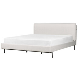 Beliani Bed Boucle Corio 180 X 200 Cm (Eu Super King) Off-White - thumbnail 4