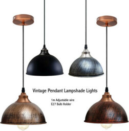 Ledsone 3 Pack Pendant Light Round  Brushed Copper Industrial Ceiling Fixture With Bulb For Dining Room Bar Or Restaurant - thumbnail 8