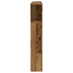 Berkfield Headboard Cabinet Old Wood 120X19X104.5 Cm Engineered Wood - thumbnail 5
