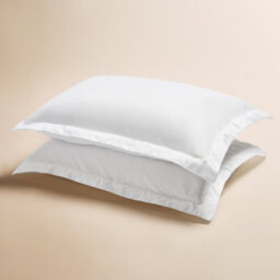 Ohs  2 X Plain Dyed Oxford Pillowcases Soft Microfibre Pillow Cover Set - White - thumbnail 4